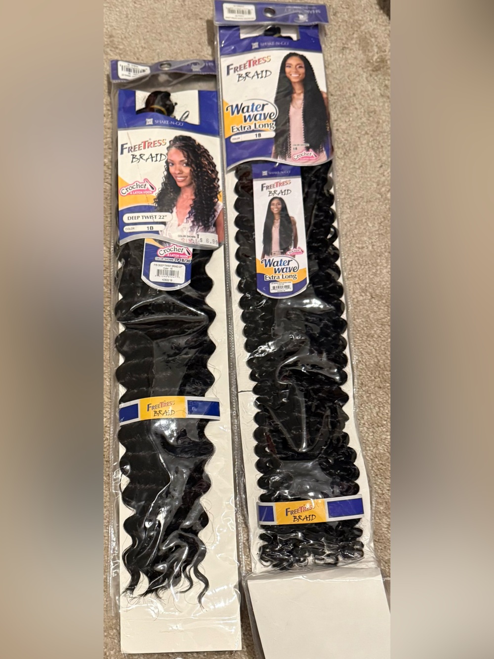 Braid Water Wave Extra Long Synthetic Hair - Black